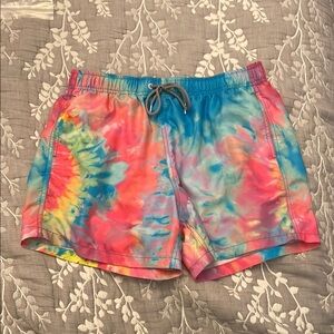 VGUC Boardies Colorful Tie-Dye Swim Shorts Trunks Size Medium